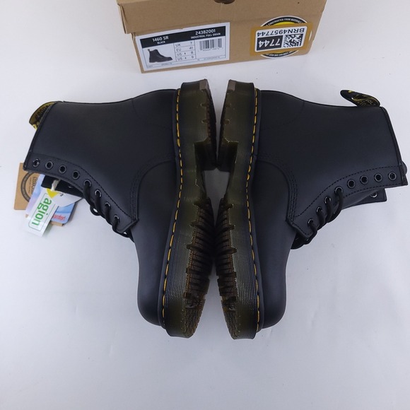 Dr. Martens Work Boots Mens 8 Womens 9 Black  1460 SR Slip Resistant Leather NIB main image 6